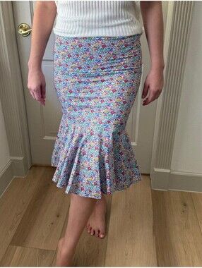 J.Crew Liberty floral ruffle hem skirt size 0